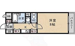 サンレックス西宮 1Kの間取図画像