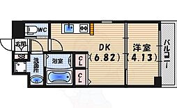 プレジオ西宮 1DKの間取図画像