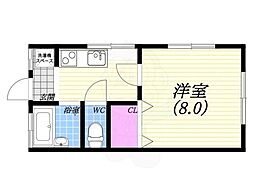 グリーンハイツ 1Kの間取図画像