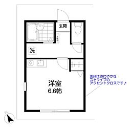 ANNE HOUSE 1階ワンルームの間取り