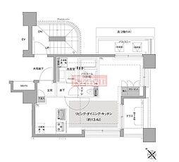 都営三田線 白山駅 徒歩8分の賃貸マンション 8階ワンルームの間取り