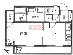 菱和パレス音羽ニ番館 7階1DKの間取り