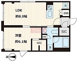 Fullea本郷 3階1LDKの間取り