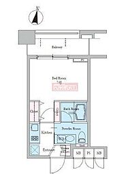 東京メトロ有楽町線 護国寺駅 徒歩1分の賃貸マンション 3階1Kの間取り