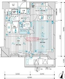 メインステージ九段下 10階1LDKの間取り