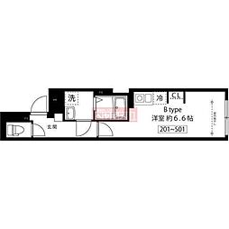 東京メトロ丸ノ内線 新大塚駅 徒歩7分の賃貸マンション 4階ワンルームの間取り
