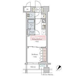 Ｂｒｉｌｌｉａ　ｉｓｔ　文京六義園 3階1DKの間取り
