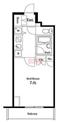 ＫＤＸ文京千石レジデンス 10階1Kの間取り