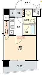 フロントシティ文京 1Kの間取図画像