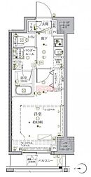 クレイシア秋葉原ラグゼスウィート 1Kの間取図画像