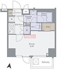 コンシェリア文京小石川 1Kの間取図画像