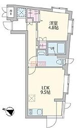 クーカイ・テラス茗荷谷 1LDKの間取図画像