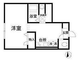 ラターシュ本郷 1Kの間取図画像