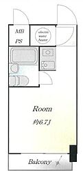 ハイツ神田岩本町 ワンルームの間取図画像
