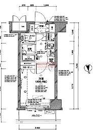 パレステュディオ早稲田ParkView 1Kの間取図画像