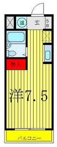 メゾン・ド・エクスペール 404｜東京都板橋区東坂下1丁目(賃貸マンション1R・4階・16.38㎡)の写真 その2