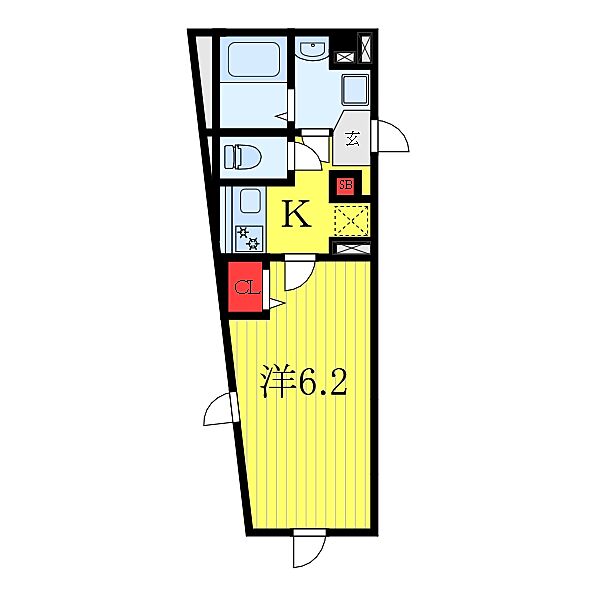 アトリオフラッツ板橋本町 404｜東京都板橋区大和町(賃貸マンション1K・4階・21.86㎡)の写真 その3