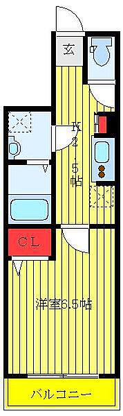 クレヴィスタ赤羽 405｜東京都北区赤羽西1丁目(賃貸マンション1K・4階・25.33㎡)の写真 その2