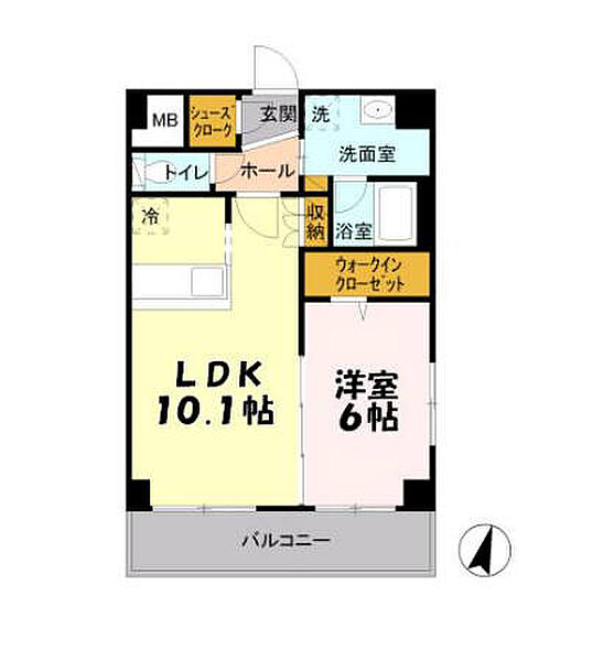 東京都練馬区高野台4丁目(賃貸マンション1LDK・2階・45.30㎡)の写真 その2