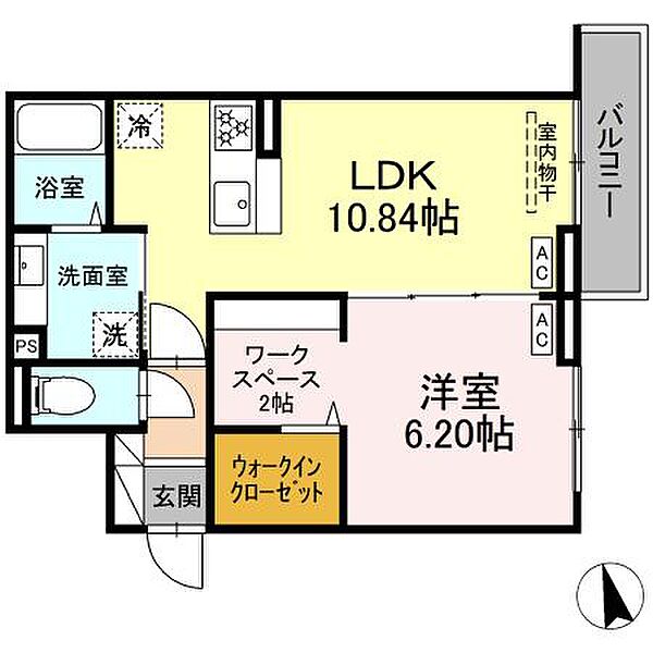 東京都足立区加賀2丁目(賃貸アパート1LDK・3階・44.10㎡)の写真 その3