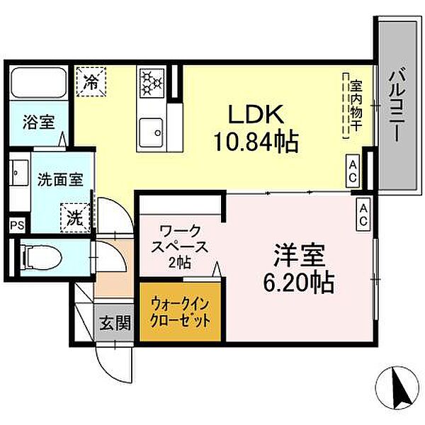 東京都足立区加賀2丁目(賃貸アパート1LDK・2階・44.10㎡)の写真 その3