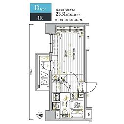 MAXIV横浜吉野町SOUTH（マキシヴヨコハマヨシノチョウ 5階1Kの間取り