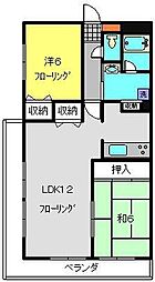 アークハイツ上永谷 2階2LDKの間取り