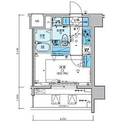 リヴシティ横濱新川町弐番館（リヴシティヨコハマシンカワチョウ 10階1Kの間取り