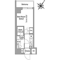 コンフォリア・リヴ横浜阪東橋(コンフォリアリヴヨコハマバンド 1Kの間取図画像