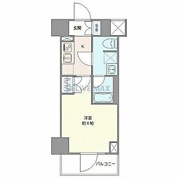 横浜市南区白妙町4丁目マンション 1Kの間取図画像