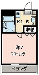 コパーズ・アプト港南6パート2 1Kの間取図画像