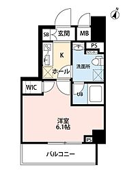 SQUARE CITY YOKOHAMA NEGISHI II 1Kの間取図画像