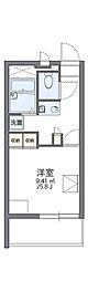 レオパレス楠2 1Kの間取図画像