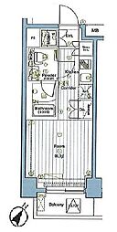 PREMIUMCUBEYOKOHAMA 1Kの間取図画像
