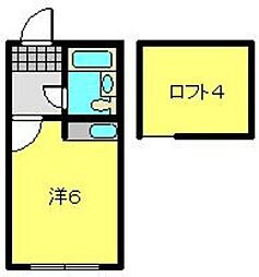 プラザドゥエリーゼC棟 ワンルームの間取図画像