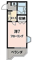 コパーズ・アプト港南6パート2 1Kの間取図画像