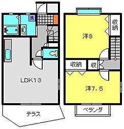 ベル・ファミーユ 2LDKの間取図画像