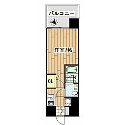 ティーリーフ横浜ベイステージ 1Kの間取図画像