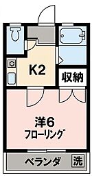 AdanHouse 1Kの間取図画像