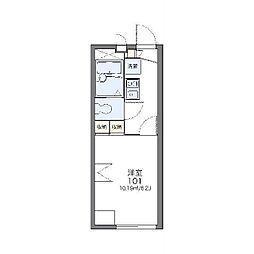 レオパレスカーサヒラルダ 1Kの間取図画像
