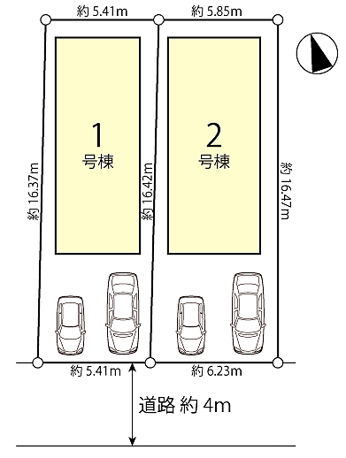 南西側幅員約4ｍ公道に接道