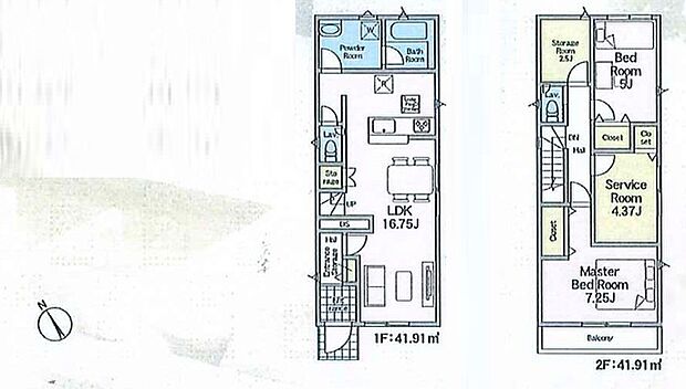 7帖以上ゆとりの主寝室がある2LDK
