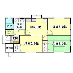 タウンハウスこうや 1階3DKの間取り