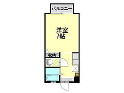 コーポ嵯峨野 1Kの間取図画像
