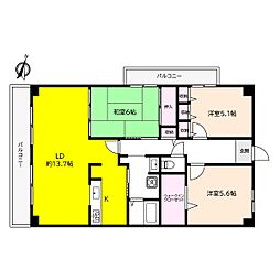ベアトゥス 3LDKの間取図画像
