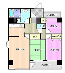 ダイアパレス追手前第3 3LDKの間取図画像