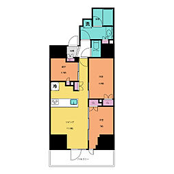 コンフォリア・リヴ板橋 7階2SLDKの間取り
