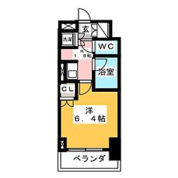 パークアクシス新板橋イースト 4階1Kの間取り