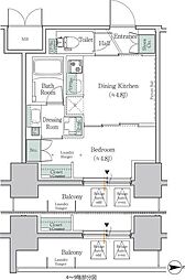 ワンルーフレジデンス板橋大山 9階1DKの間取り