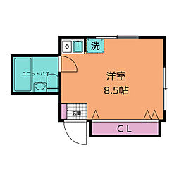 グランドメゾン南長崎 3階ワンルームの間取り